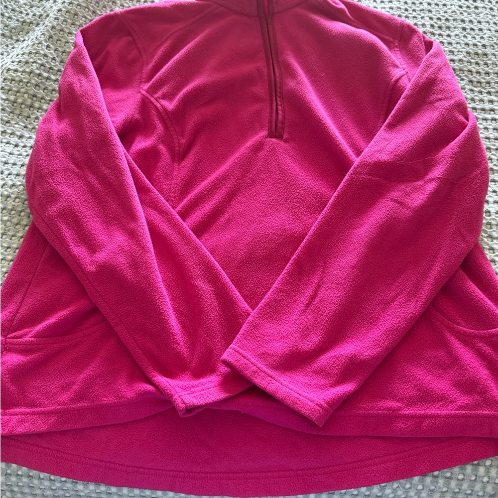 Lands' End Pink Polo Collar Long Sleeve fleece XL (18)
